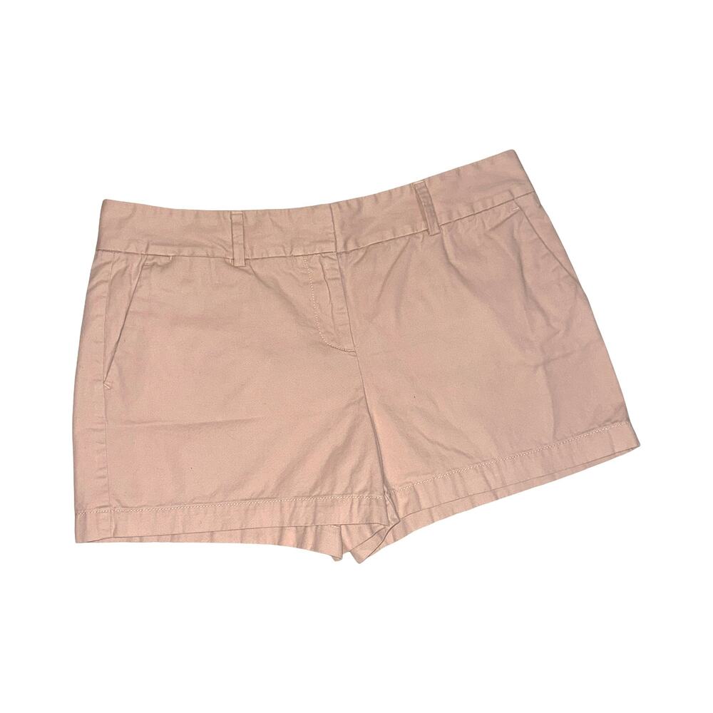LOFT Ann Taylor Pale Pink Chino Shorts 100% Cotton Size 10 Flat Front